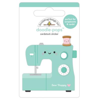 Doodlebug Cute & Crafty Doodle-Pops Sticker - Sew Happy